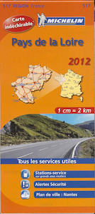 MICHELIN WEGENKAART 517 PAYS DELA LOIRE 2012 - (ISBN 9782067169500)