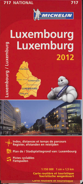 Michelin wegenkaart 717 Luxemburg 2012 - (ISBN 9782067170773)